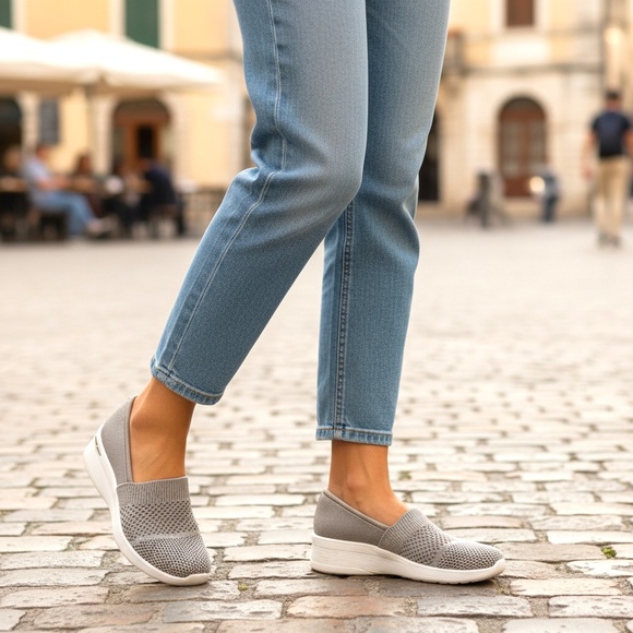 Skechers Pier Lite Wedge Slip-On Sneakers - Picture 1 of 6